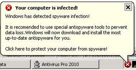 FAKE ALERT 'antivirus pro 2010'